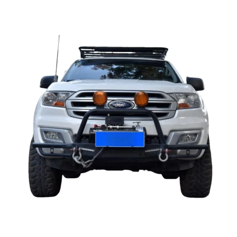 

ТОП новая стальная передняя перекладина для внедорожного бампера Ford Everest 4*4 со встроенными вырезами противотуманных фар
