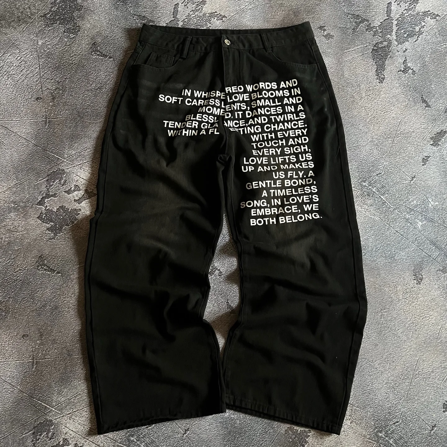 American Pattern Letter Jeans Y2K Men Jeans Vintage Streetwear Gothic Harajuku Hip Hop Men Women Fashion Casual Wide Leg Jeans