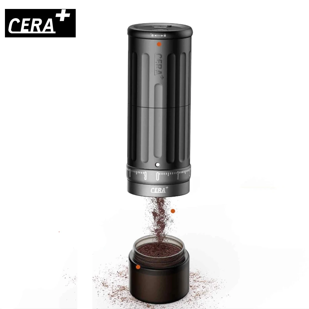 CERA CGE03 Portable Electric Coffee Grinder 10 star burr USB grinder