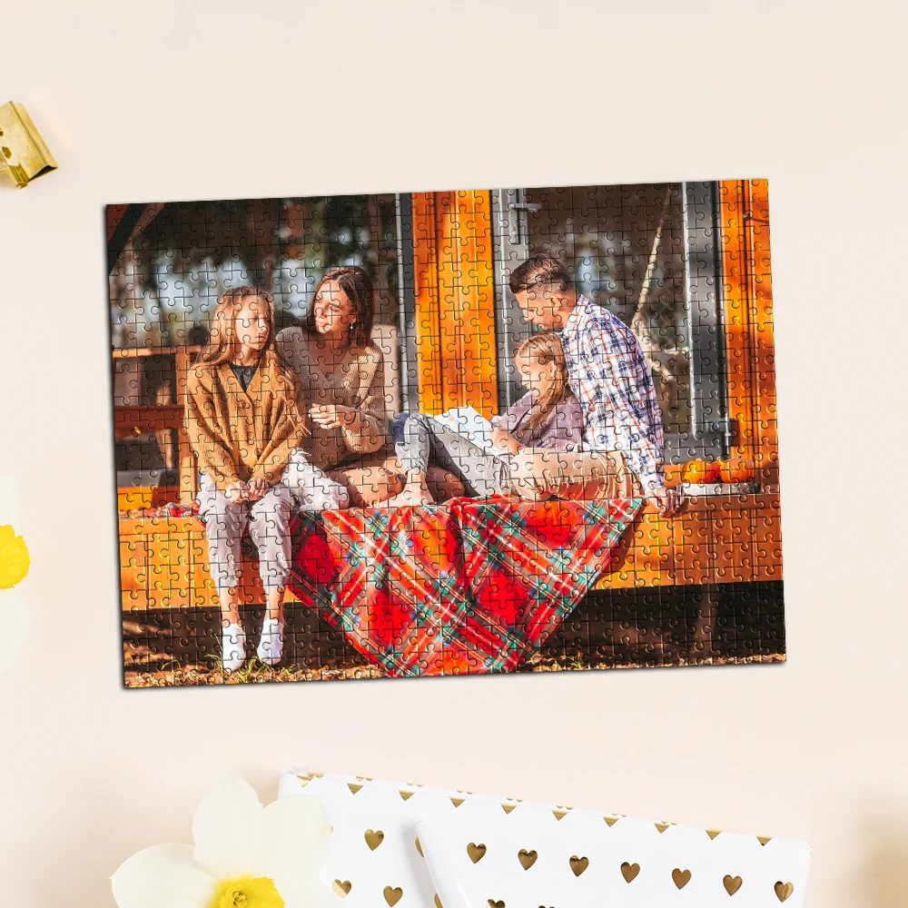 35/300/500/1000pcs Personalized Custom Photo Family Puzzle Customized Puzzle Will Become A One-Of-A-Kind Gift Room Decoration