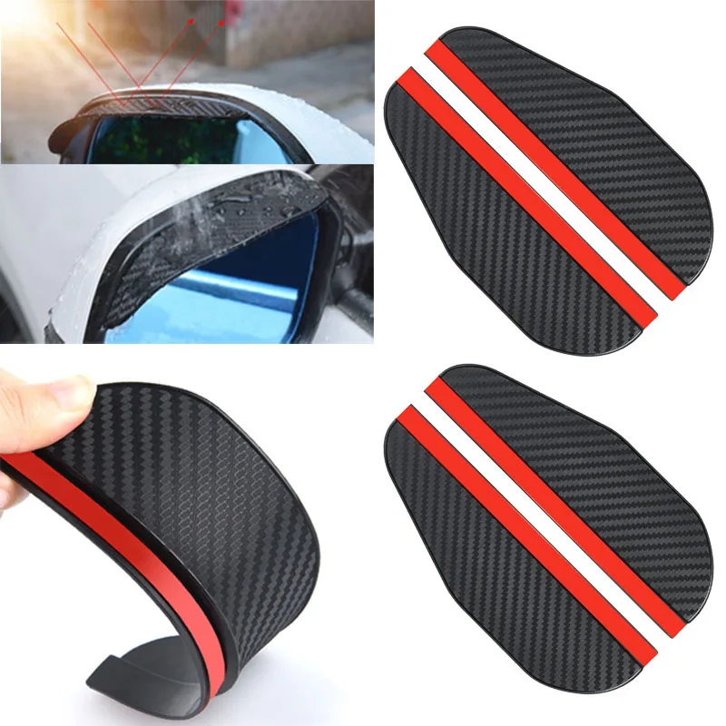 

2/4Pcs Car Rearview Mirror Rain Eyebrow Sun Visor Rain Shield Protector Auto Rear View Rain Cover Snow Guard Car Accessories