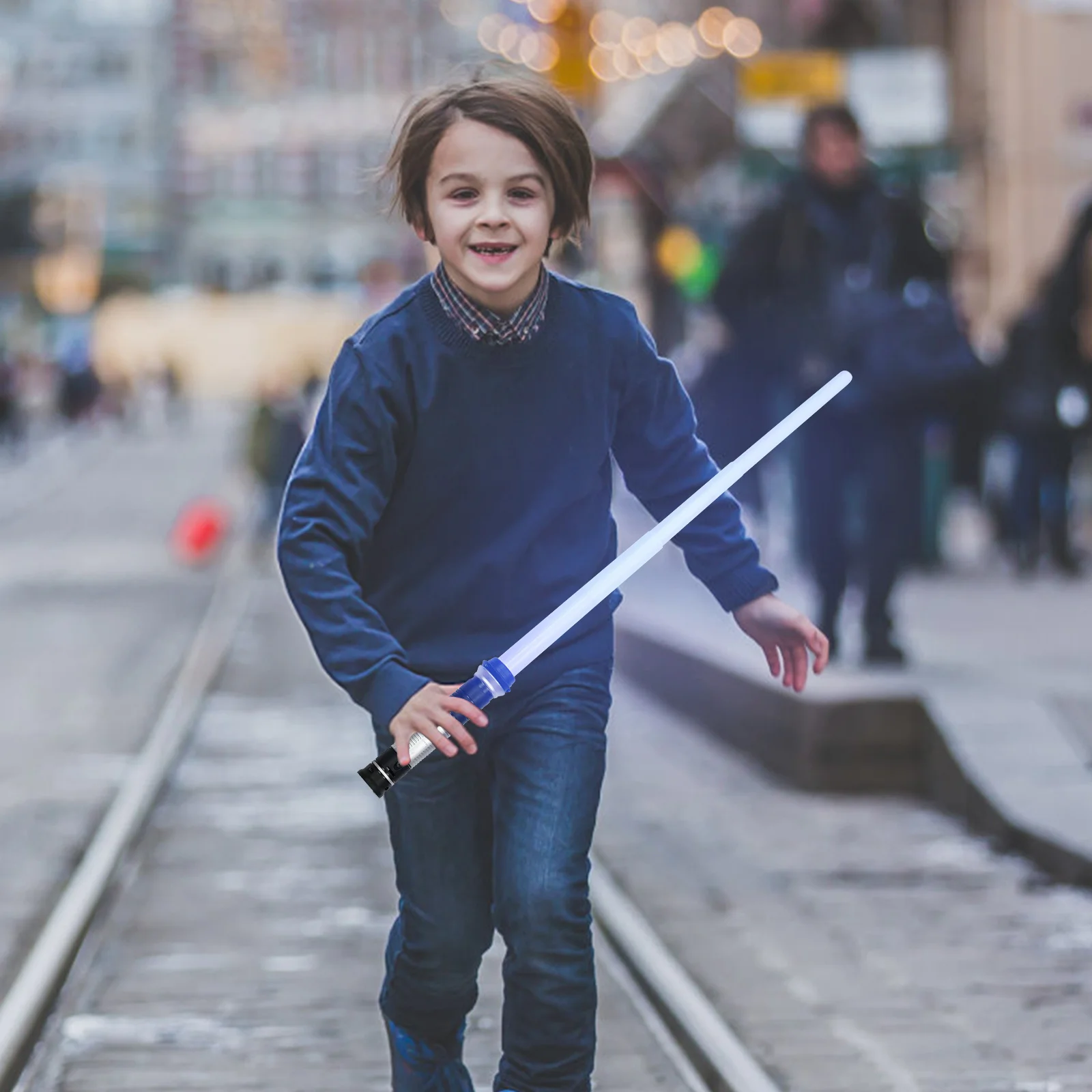 1 set 1 Set Of Kids Luminous Sword Glowing Swords Playthings For Party Birthday Christmas Cosplay Children Props Plastic Sword