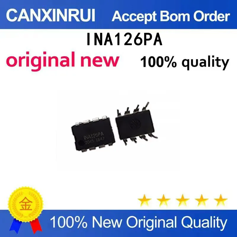 (5-100 pieces)Brand new original INA126PA INA126P INA126 direct insertion DIP-8 instrument amplifier chip IC