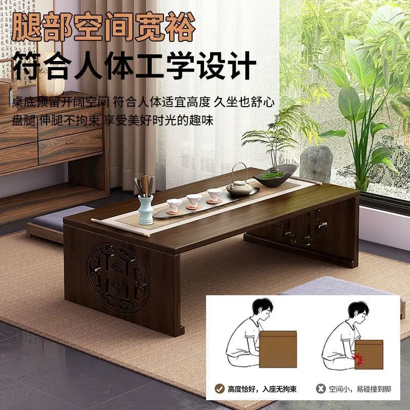 home bay window small table, multifunctional kang table portable low floor seat