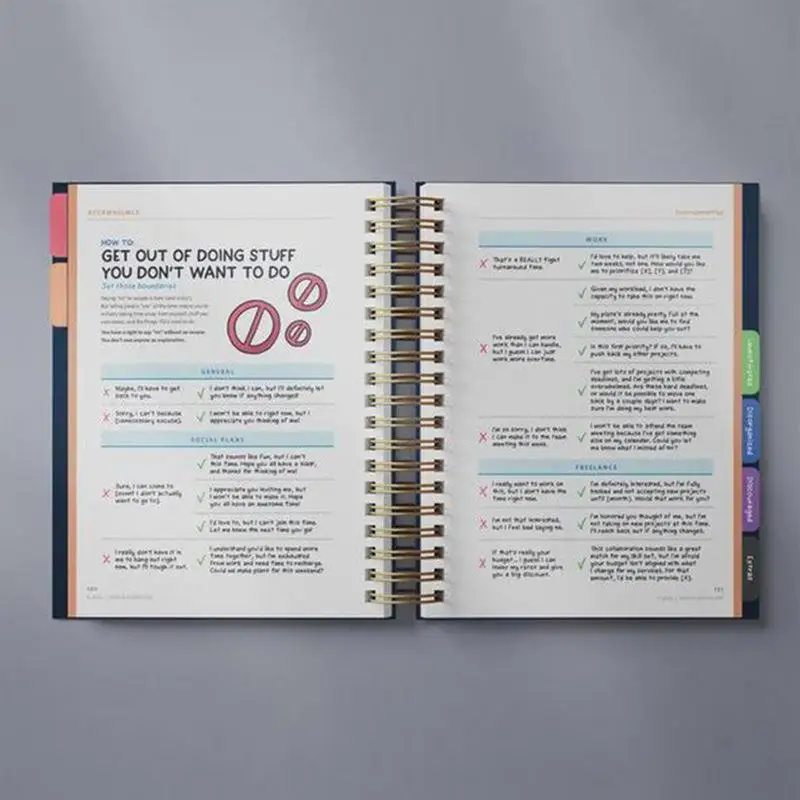 Planner Notebook Anti-Planning Organizer Notebook Work Planner for Adults To Do Schedule Planner Lined Journal Notebook