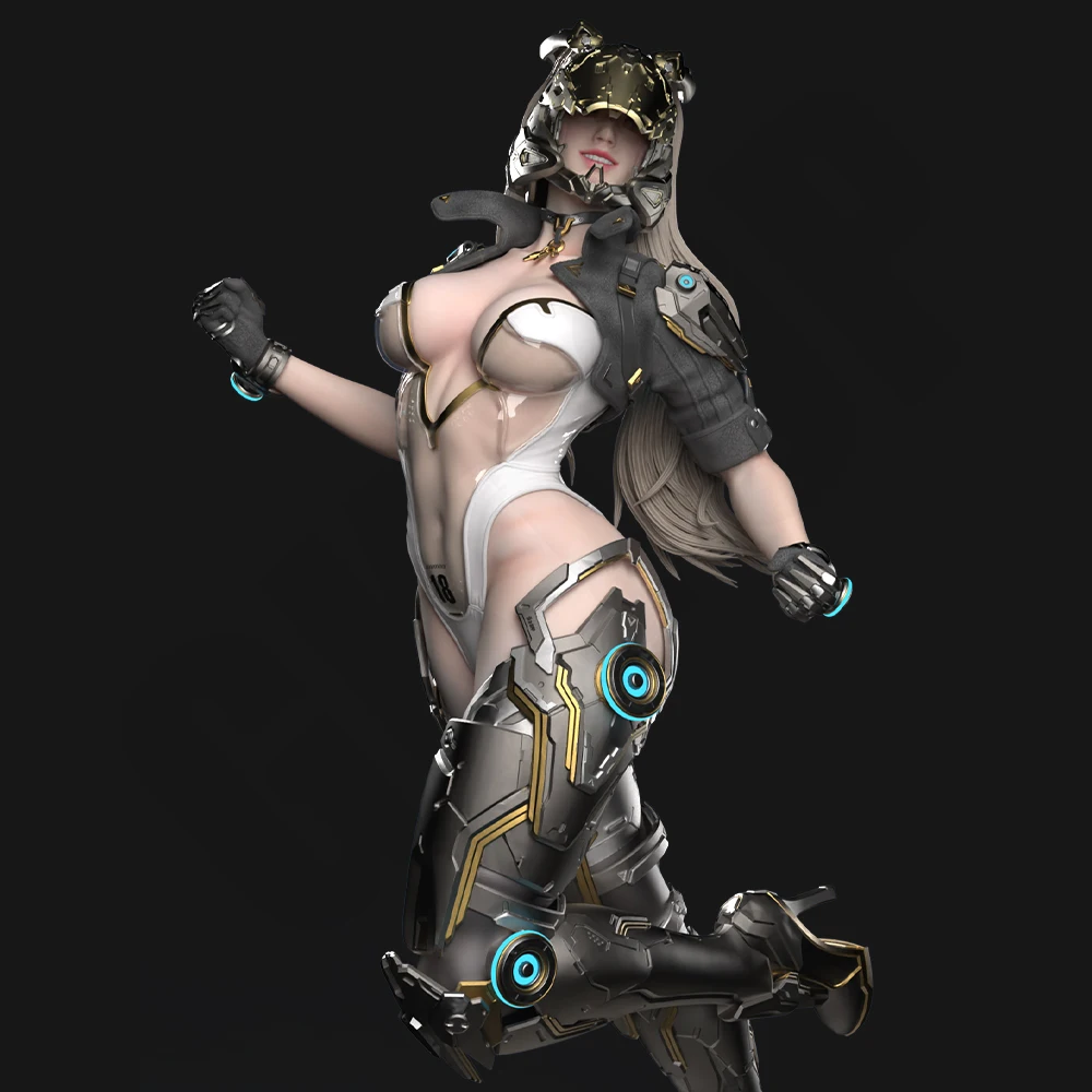 1/24 Scale Belle Sexy Bunny Warrior Resin Figure Model Kit Unassembled Unpainted DIY Collectible Miniature Hobby Toy