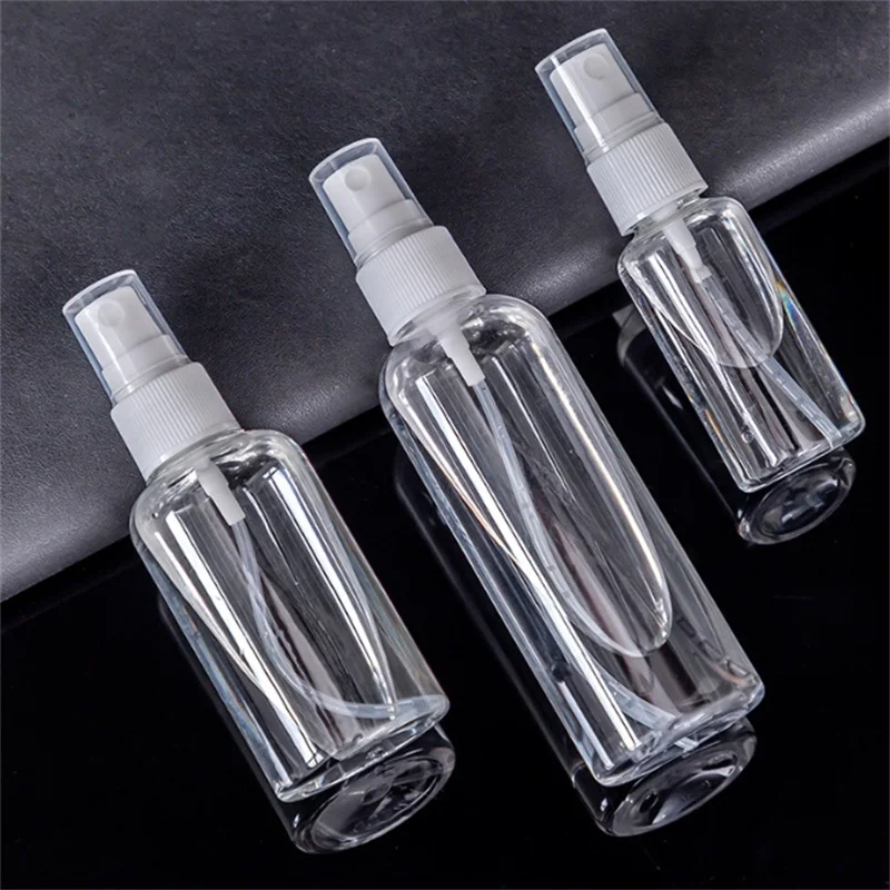 50PCS 20ml 30ml 50ml 100ml Mini Spray Bottle Refillable Bottles Plastic Perfume Bottle Atomizer Portable Travel Accessories ﻿