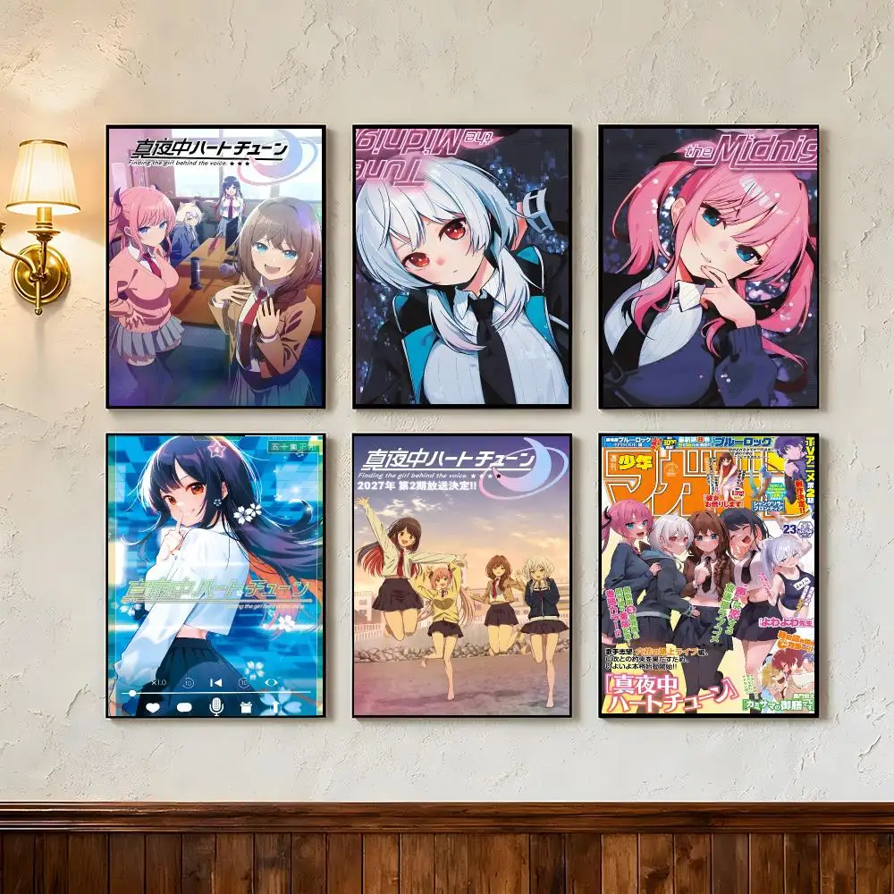 Manga Tune In to the Midnight Heart Poster Wall Art Poster Prints Home Wall Decor Gift for Living Room, Bedroom Bar & Parlor