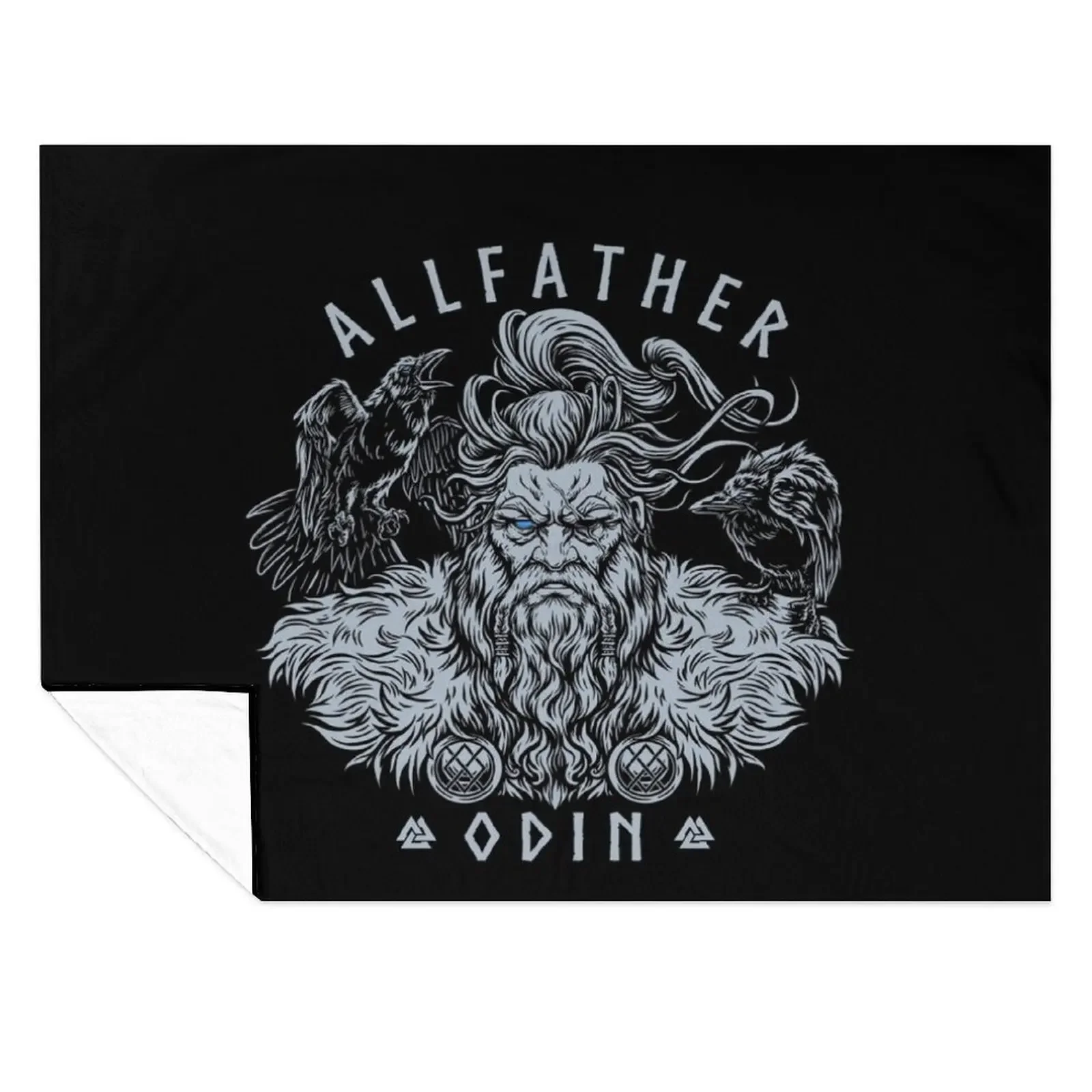 

Norse Mythology Viking Allfather Odin Huginn Muninn Valknut Throw Blanket Bed linens Plaid Single Fashion Sofas Blankets
