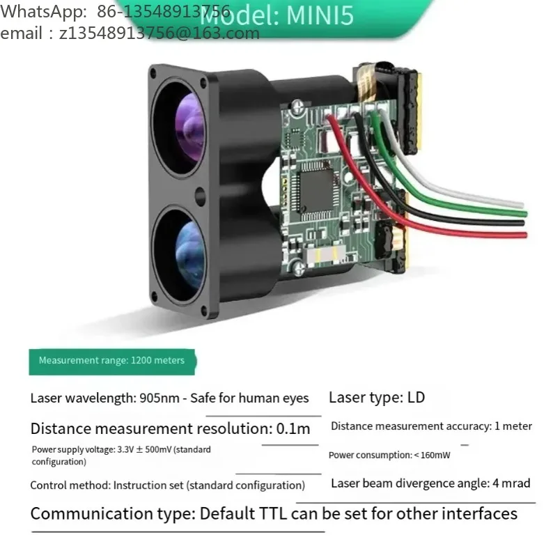 Outdoor long-distance pulsed TOF light rangefinder module, high-precision distance sensing telescope