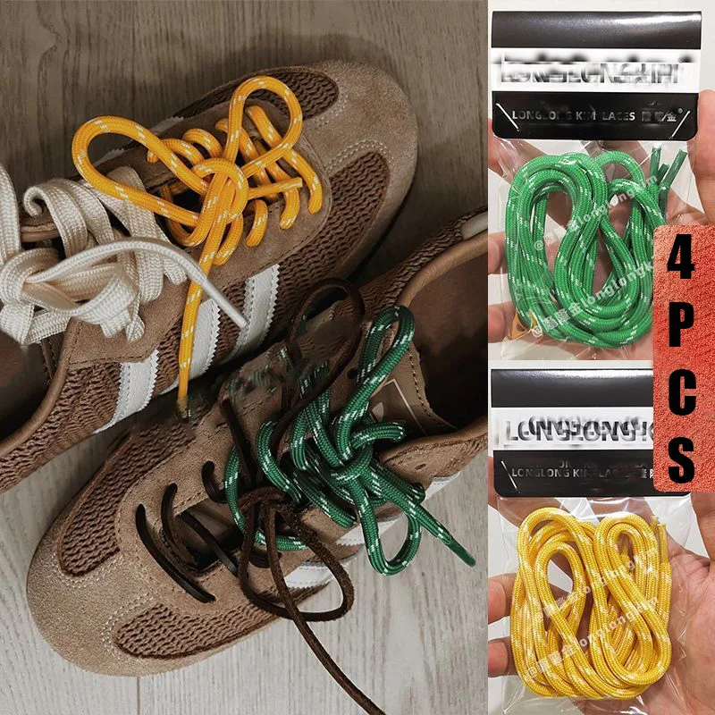 2 זוגות של חוטי נעליים מעוגלים מעור לנעלי סניקרס, קנבס, מרטין, חוטי נעליים להחלפה בסגנון רטרו באורך 100 סמ