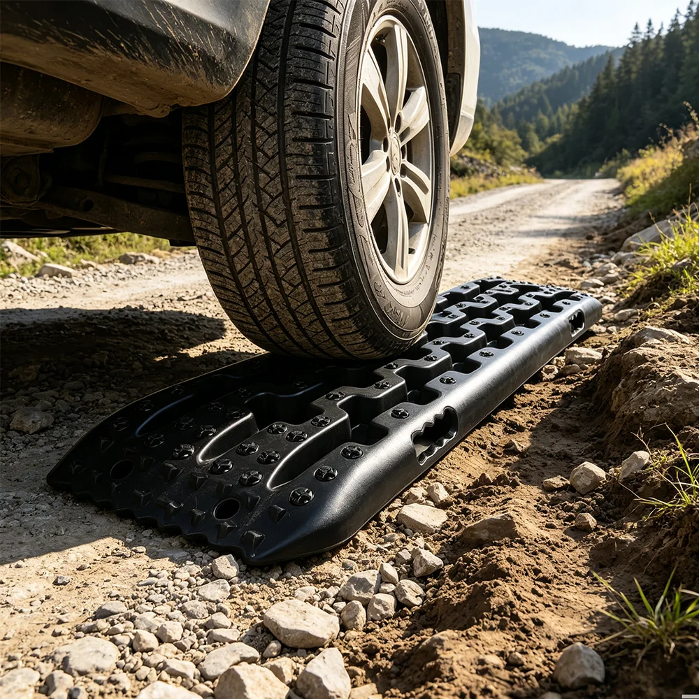 Traktionsbrett, 2 Stück Schnee-Offroad-Traktionshilfen, Reifenleiter für Schlamm, Sandplatten für Wohnmobile, Fahrzeuge – Detail 1