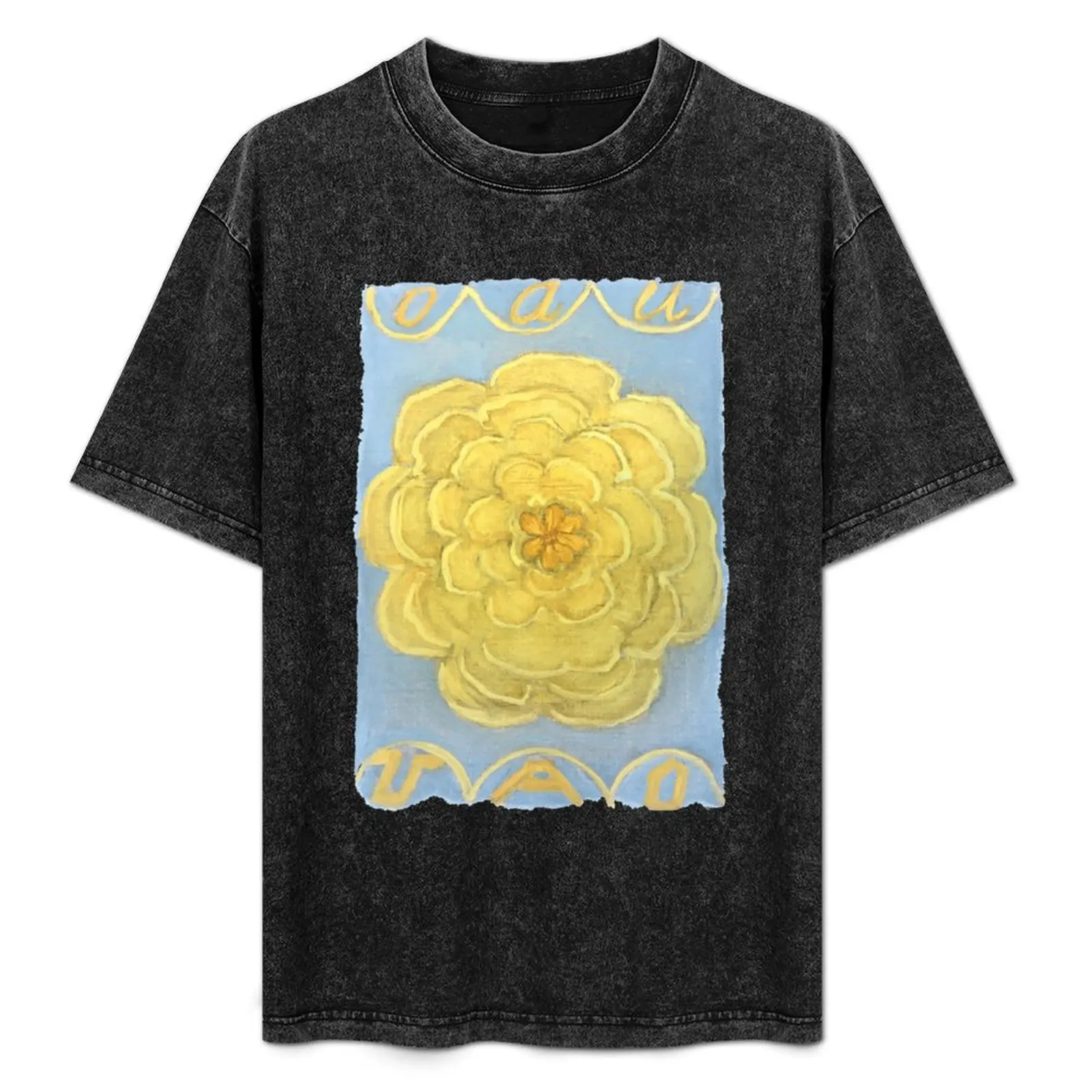 Hilma af Klint - Primordial Chaos No. 24, painting yellow flower T-Shirt anime t shirts Louboutins Men's t-shirts