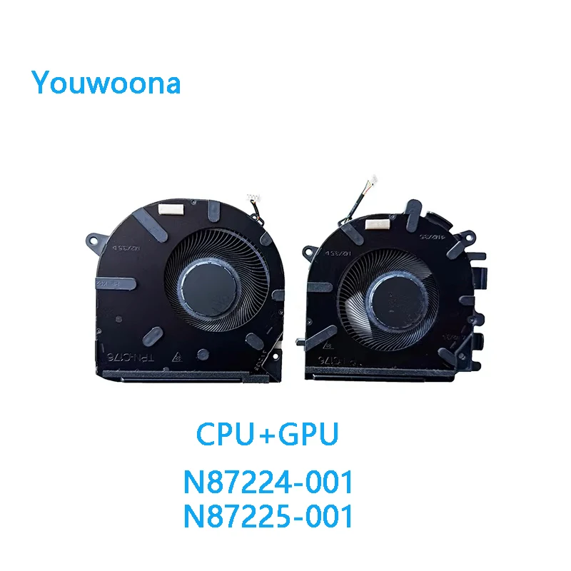 New Original Laptop CPU GPU Cooling Fan For HP Envy 17-DA TPN-C176 N87224-001 N87225-001