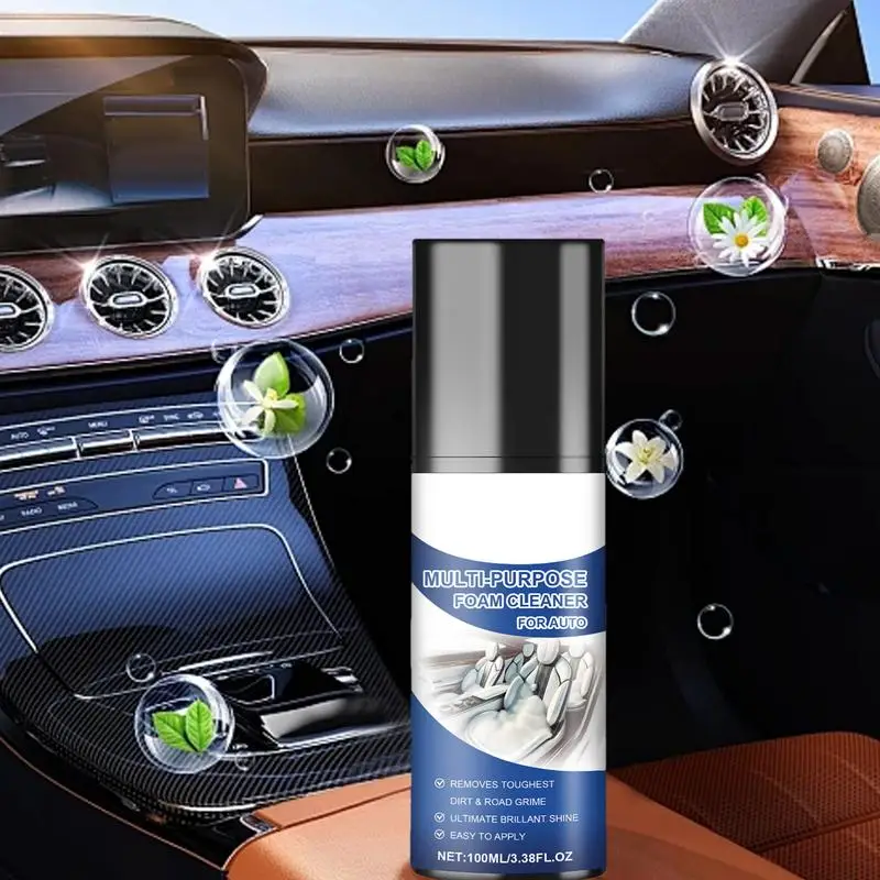 Car Interior Foam Cleaner Multi-Purpose Foam Cleaner Leather Clean Remover Spray Car Wash Auto Interior Household Cleaners Stain