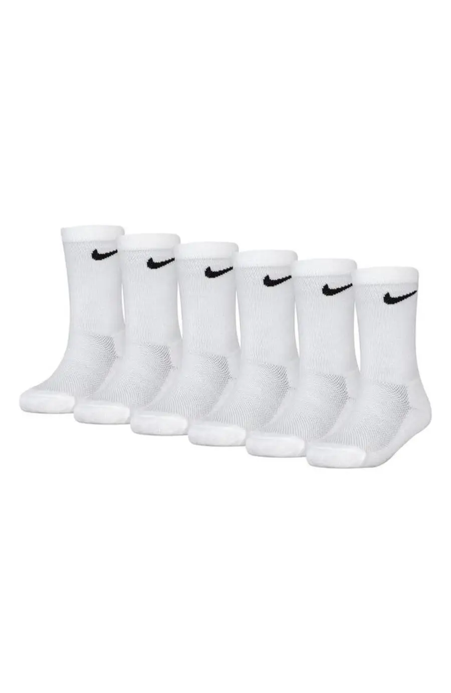 Nike| Kids' 6-Pack Performance Cushioned Crew Socks