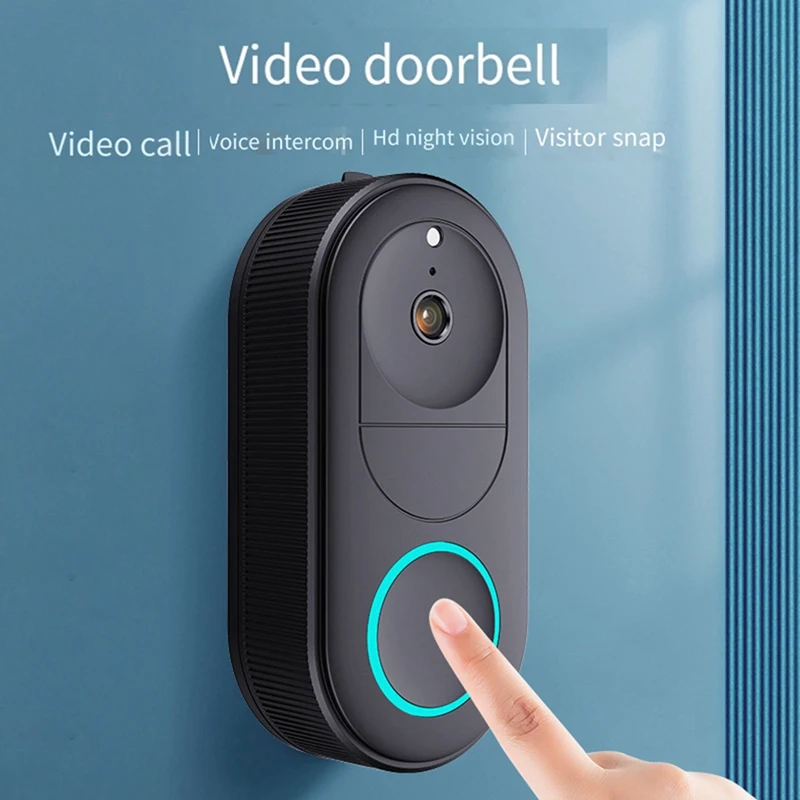 Беспроводная видеокамера дверного звонка, разрешение 640X480, удаленный мониторинг безопасности, 90 °   Угол обзора, прочное подключение Wi-Fi