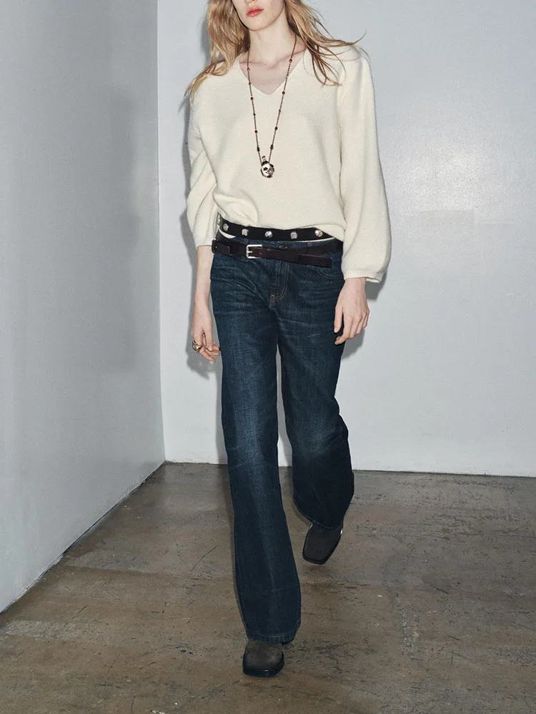 ملابس نسائية أنيقة وعصرية من التريكو بأكمام منتفخة، إصدار جديد لخريف 2025، أزياء نسائية بأسلوب عرقي، ملابس مسرحية راقية للسيدات