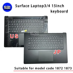 Microsoft Surface Laptop3 Laptop4 15inch US Japan Keyboard 1872 1873Notebook Single Keyboard with Touchpad