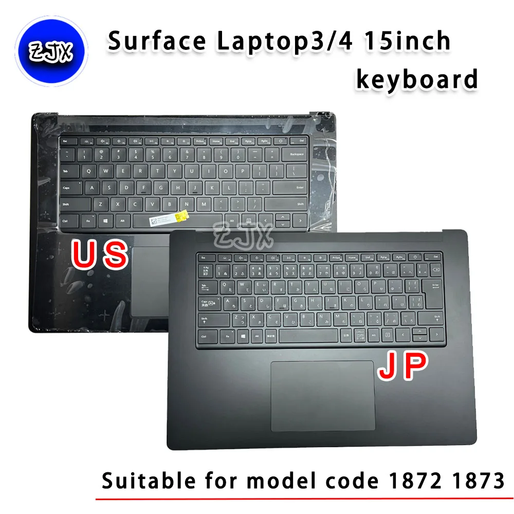 Microsoft Nova Superfície Original Laptop3 Laptop4 15 Polegada Eua Japão Teclado 1872 1873notebook Único Teclado com Touchpad