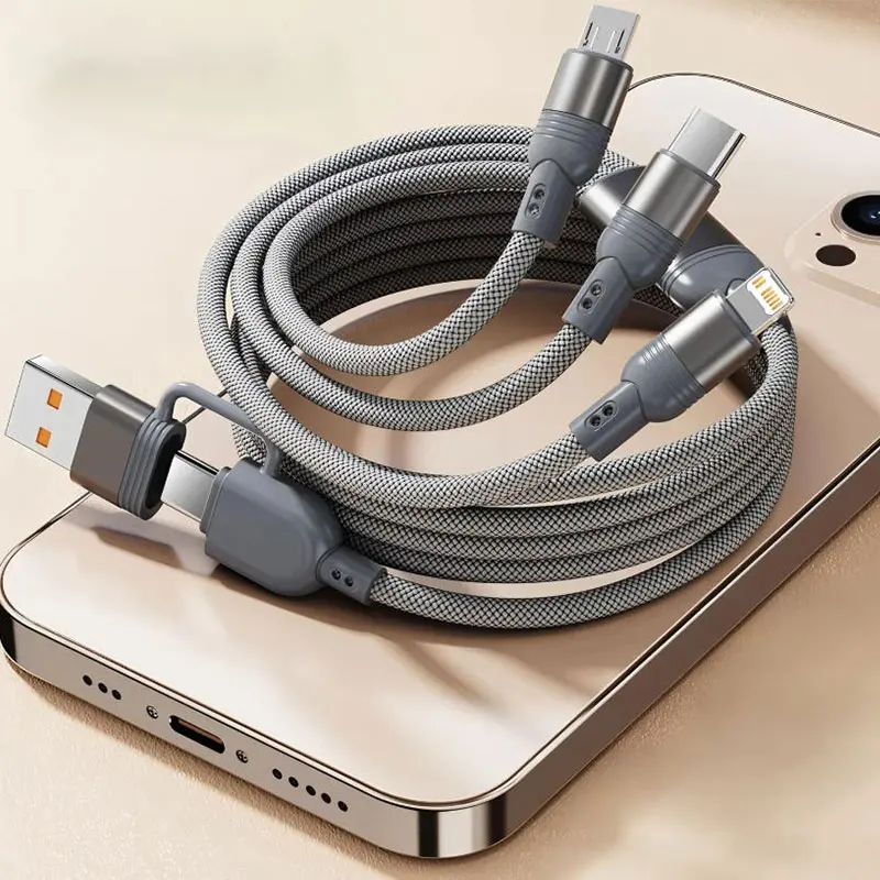 

Кабель для быстрой зарядки 3-в-1, PD, 20 Вт, совместимый с несколькими портами USB, 3 в 2, кабель для зарядки типа C, микро-кабель для зарядки для iPhone 17 Samsung