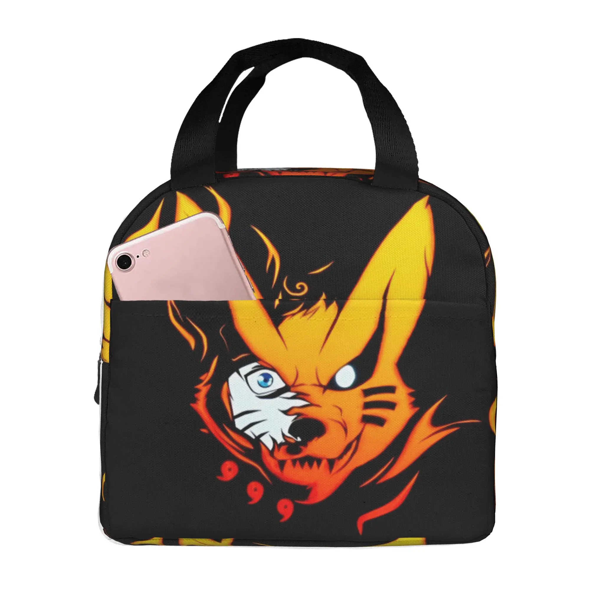 

Custom N-Narutoes Uzumaki Insulated Lunch Bags for Women Men Anime Portable Cooler Thermal Bento Box Outdoor Camping Travel