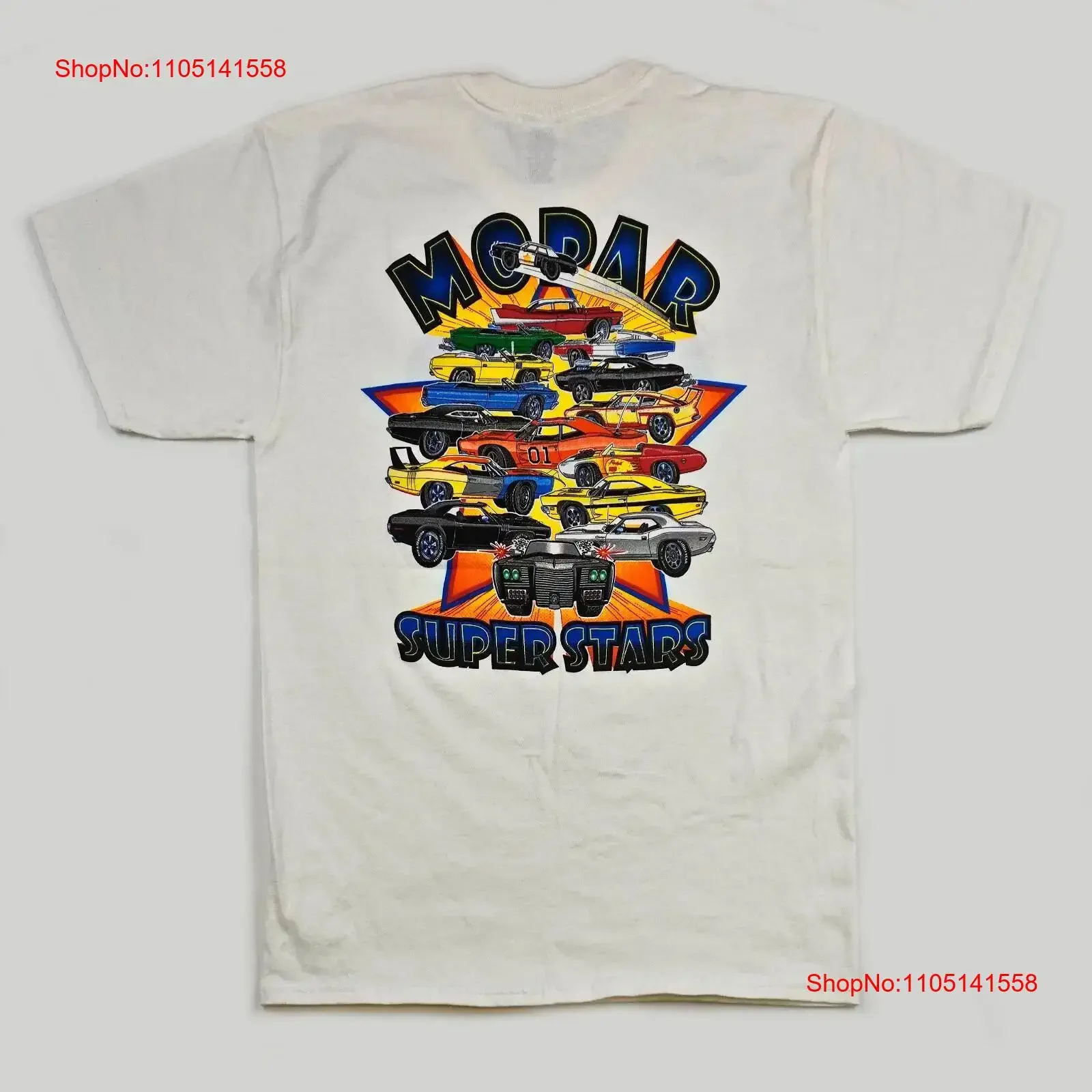 Mopar Collector's Guide Super Stars White T Shirt Sz M E vintage Washed Stretched fashion Breathable streetwear