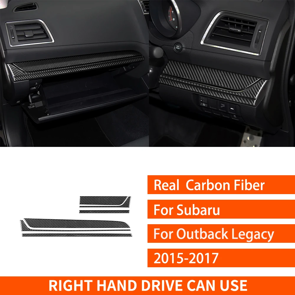 Für Subaru Outback Legacy 2015-2017 Echtcarbon-Aufkleber für das zentrale Instrumenten-Armaturenbrett, Autozubehör, dekorativ