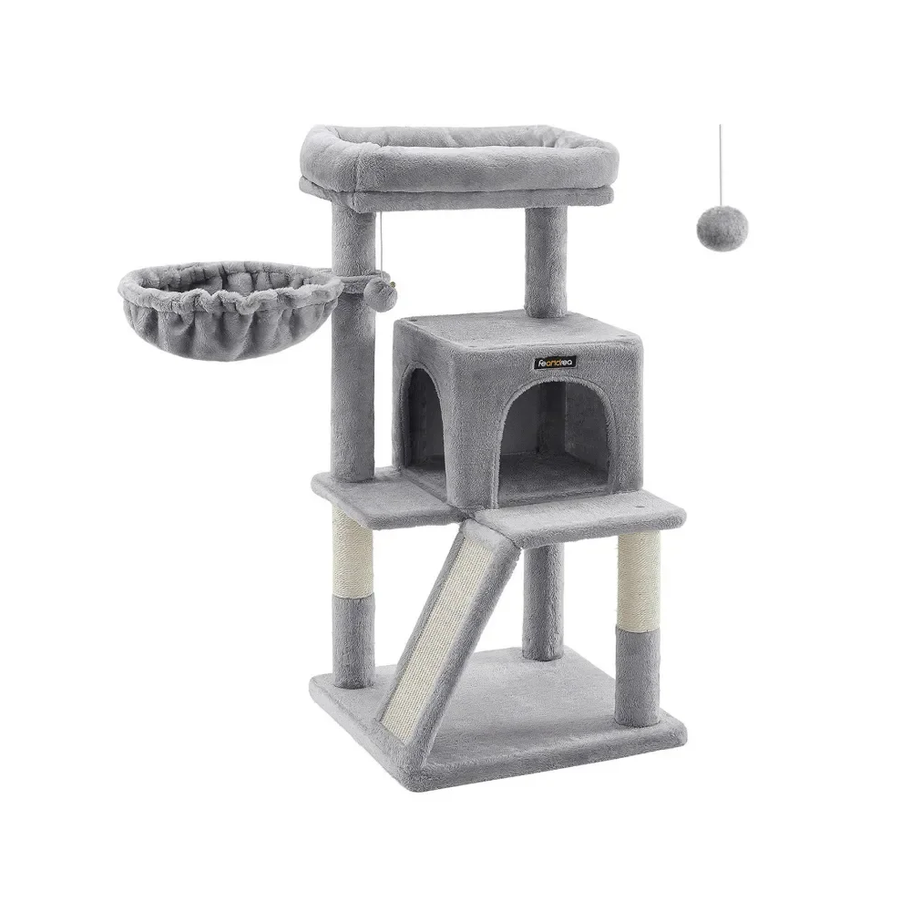 

Cat Tree Rascadores Para Gatos Cat Supplies Cat Tree, Small Cat Tower With Widened Perch For Large Cats Indoor, Kittens, 37.8Inc