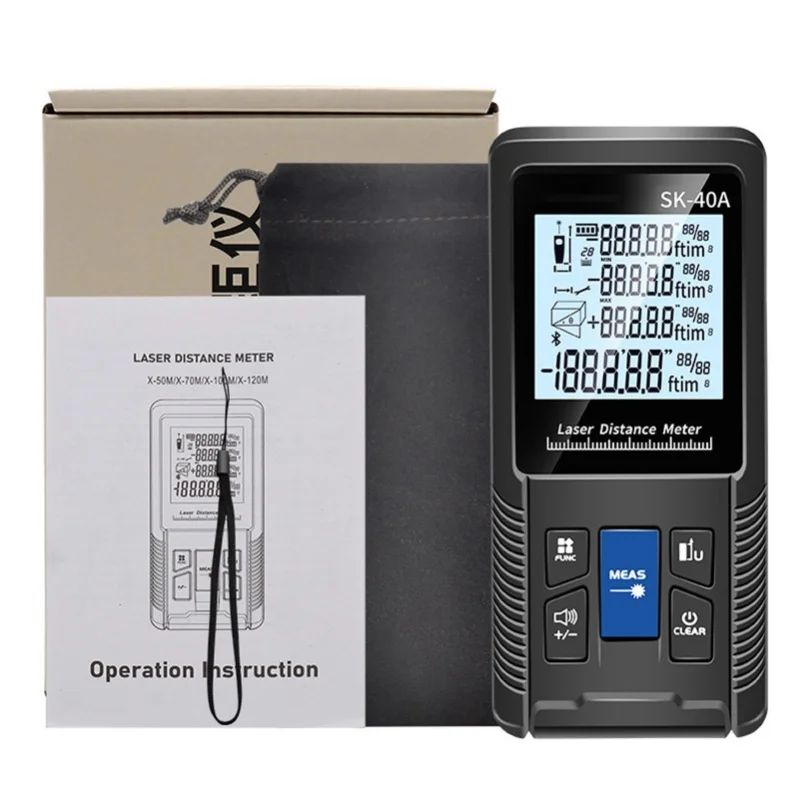 Intelligent Rangefinder Digital Distance Meter With Single Continuous Volumes Area Pythagoras Measurement Modes Adjustable