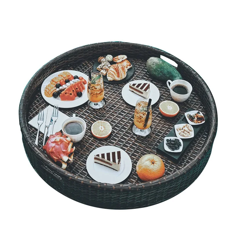 Leisure villa swimming pool water tray Bali Internet celebrity hot spring rattan weaving basket hotel homestay afternoon tea tra