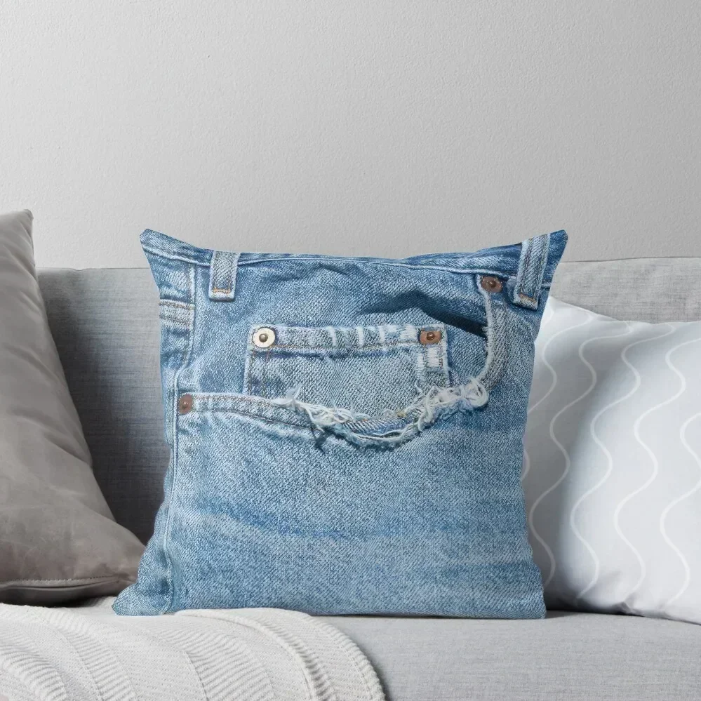 

Old Jeans Throw Pillow christmas decorations 2025 Sofa Cushions Covers Decorative Cushions pillow