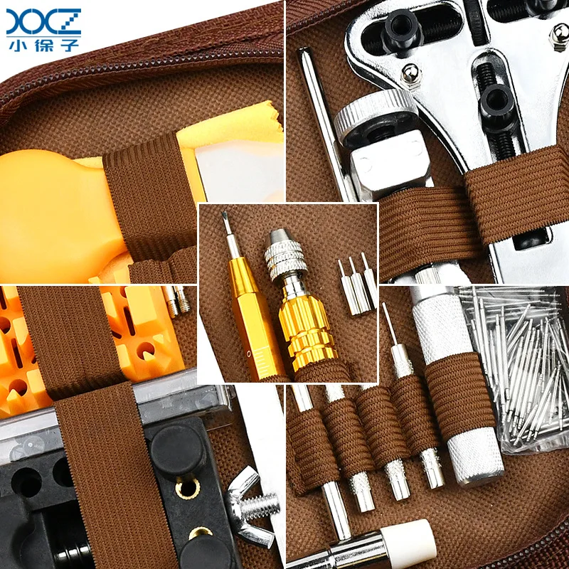 뒷면 커버 제거, 스트랩 교체, 배터리 교체, 시계 수리 키트를 포함한 시계 수리 도구 세트 149개