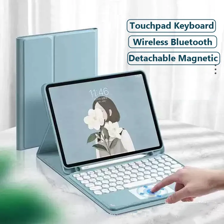 

Чехол с сенсорной панелью и клавиатурой для iPad Pro 11 2025 A16 10 9 9, 10-го 11-го поколения, 11-го Air11 5 4 M3 Mini 1 2 3 4 5 6 7 со слотом для ручки