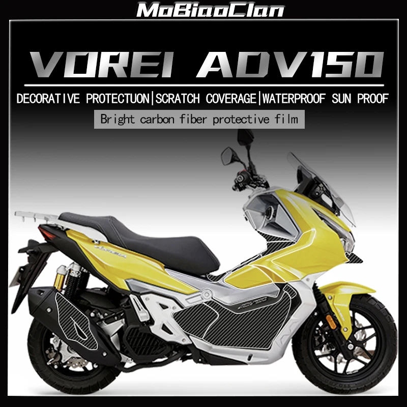 

For DAYANG VOREI ADV 150 6D carbon fiber stickers waterproof and anti wear stickers oil tank protection stickers and accessories