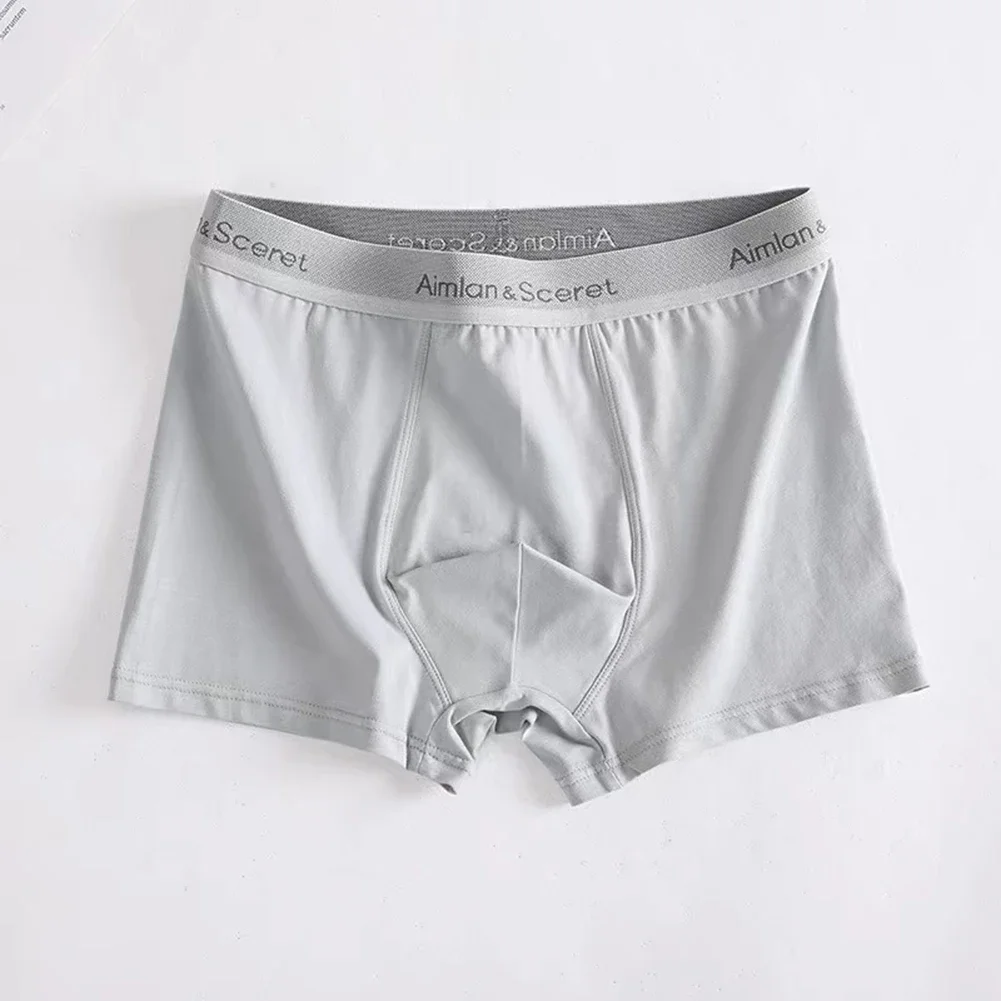 Men's Pure Cotton Underwear Breathable Loose Briefs Seamless Stretchshorts Teenage Moisture Absorption Underpants