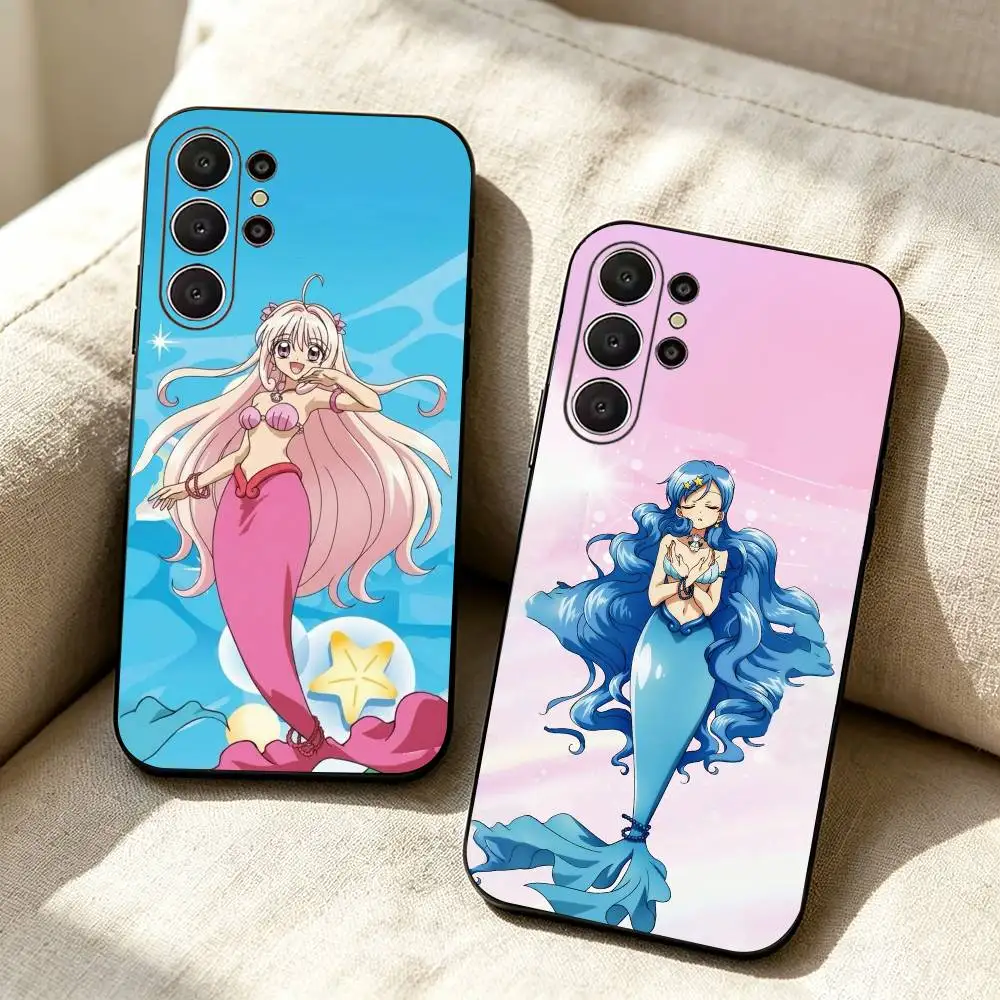 Mermaid Melody Pichi Pichi -Pitch Phone Case For Samsung S26,S24,S21,S22,Plus S23,S30,Ultra,S20,Fe,Black Soft Silicone