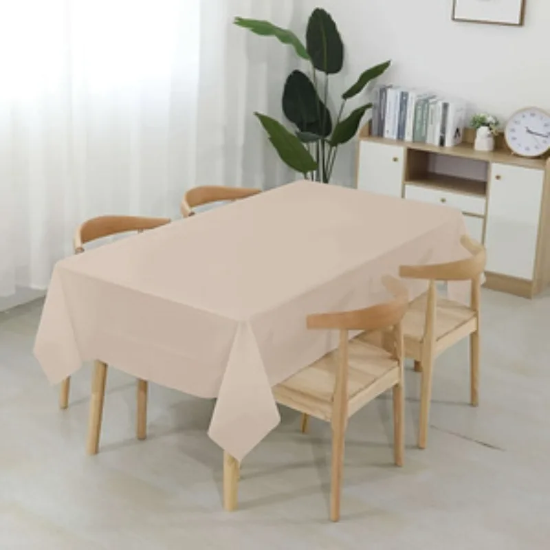 2pcs Elegant PEVA Tablecloth 137×274cm, Waterproof Disposable Cover for Wedding, Banquet, Holiday Dinner & Bridal Shower
