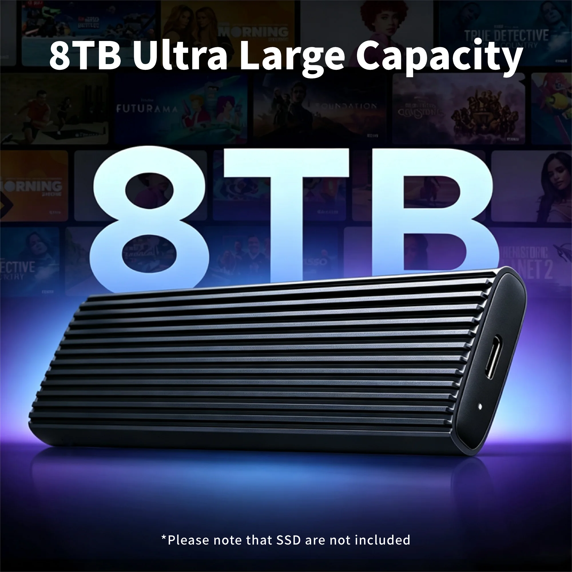 GOFATOO M.2 SATA NVMe Enclosure 10Gbps External SSD Case Type C USB A 3.2 Gen 2 Hard Drive Disk Cover M2 2280 Storage Box House