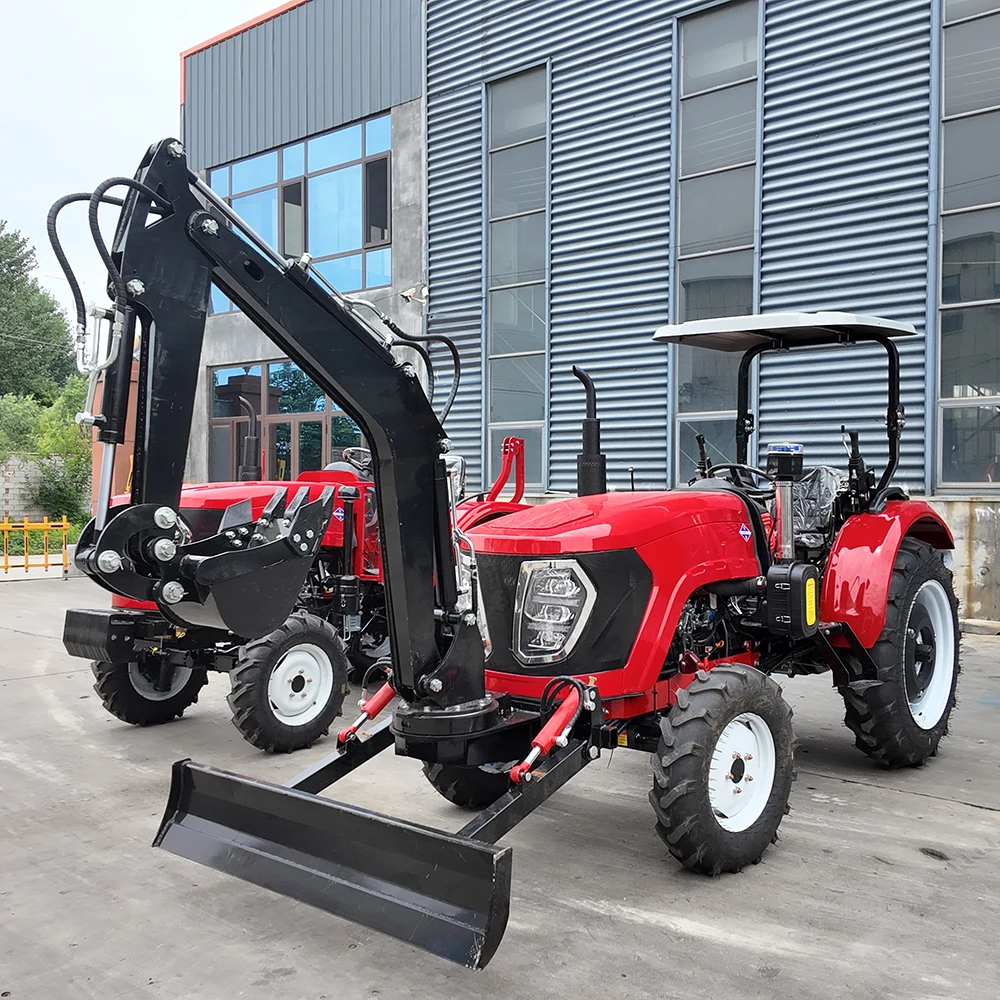 China Hot Sale Farm 4X4 Wheel 4WD 40HP 50HP 60HP 70HP 90HP 100HP Tractor Front Loader Farm Tractor Price Garden Tractor