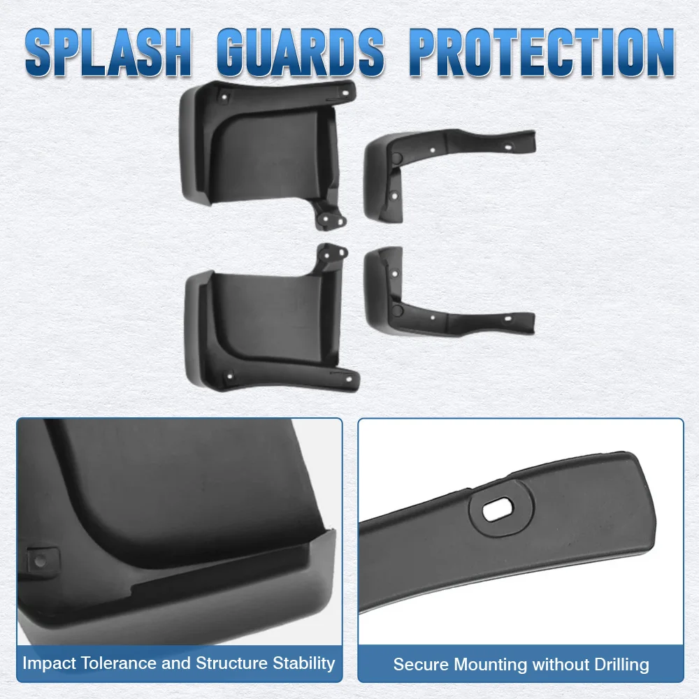 

For Honda Accord 9th Gen 2013-2015 (Sedan Model Only) Mud Flaps Kit Black Front and Rear