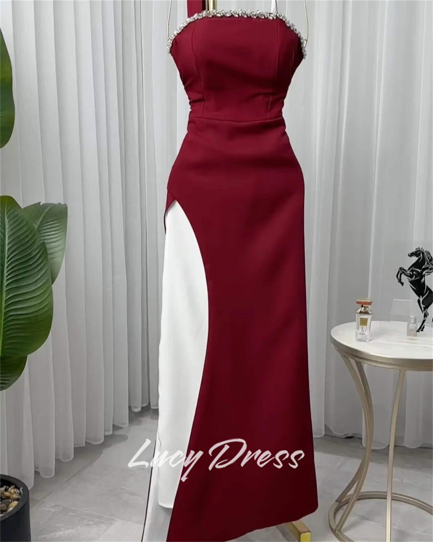 루시 맞춤 이브닝 드레스 여성 생일 드레스 럭셔리 2025 웨딩 게스트를위한 파티 드레스 우아한 인어 드레스의 새로운