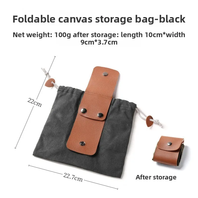 Outdoor Foraging Bag, Fruit Picking Bag, Waist-Hung Tool Fanny Pack, Drawstring Bag, Foldable Canvas Tool Storage Bag