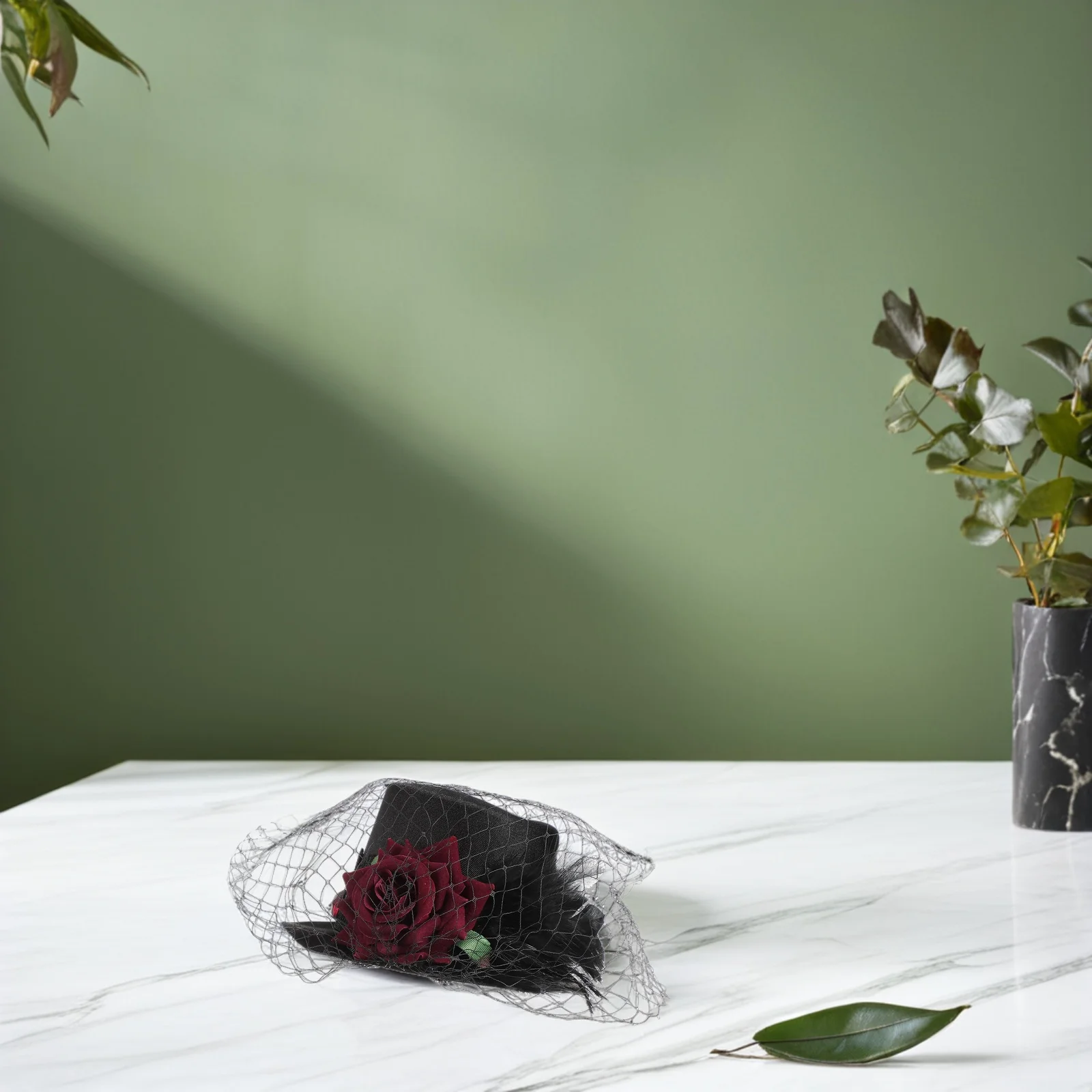 

Vintage Mini Hat Black Satin Rose Mesh Hairpin Lightweight Party Festival Decor Girl Bobby Pin Gauze Hair Clip