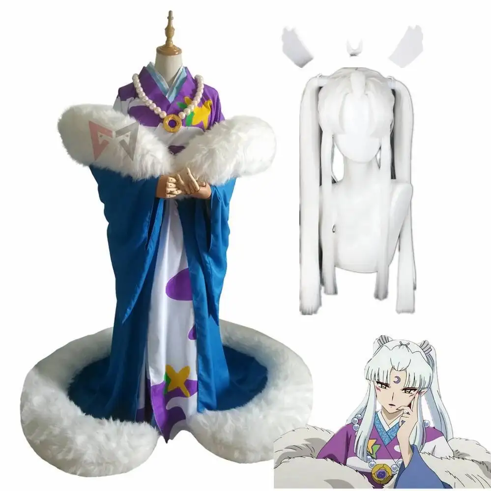 

New Anime Inuyashang Sesshoumarung Mom Tōga-Ō Cosplay Costume Carnival Halloween Arthur Curry Fancy Kimono Custom Made