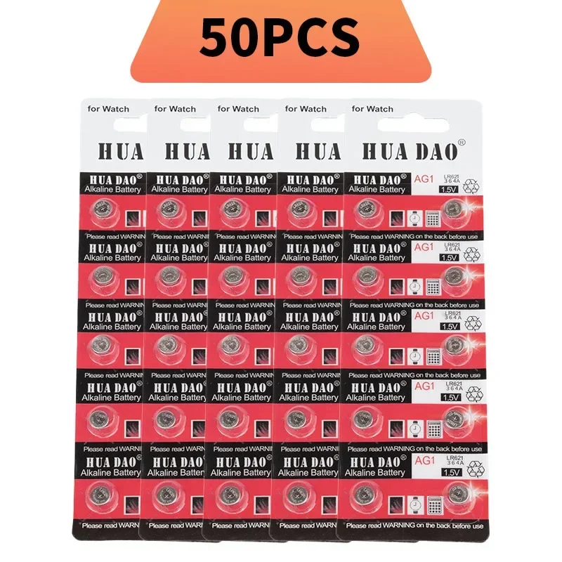 1,55V Hoge-prestatie SR621SW 364 AG1 LR621 Zilveroxide knoopcelbatterij voor horloges, klokken, afstandsbedieningen, speelgoed, rekenmachines