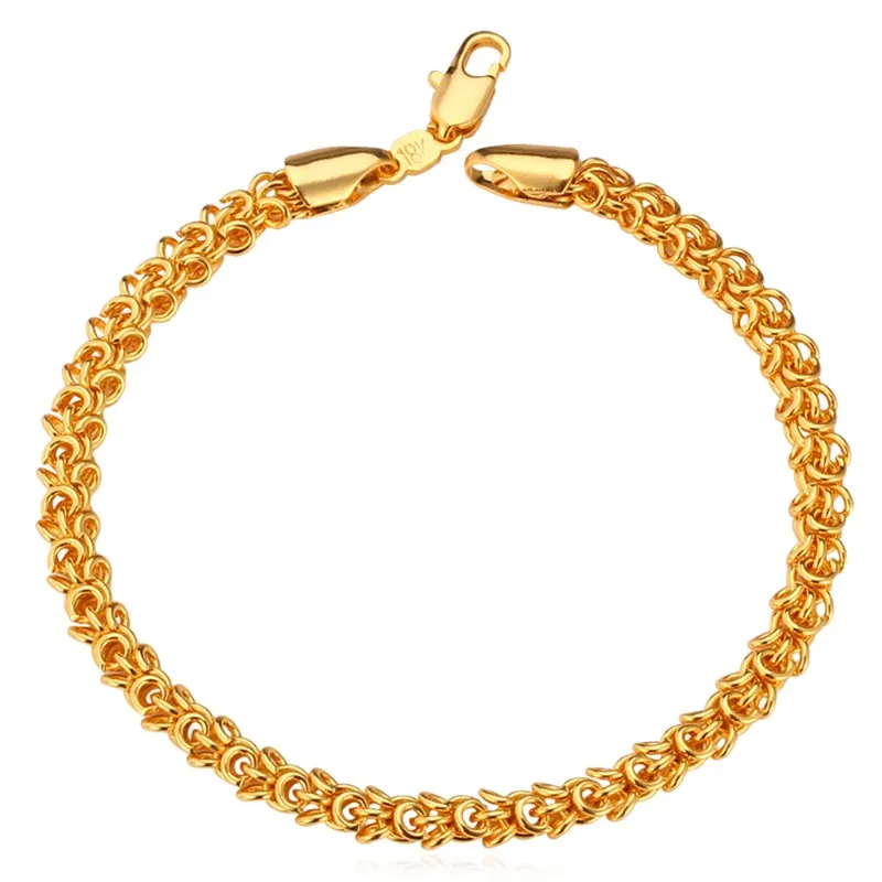 

Gold/Silver/Black Color Multiturn Copper Chain Bracelet, Smooth Surface, for Women
