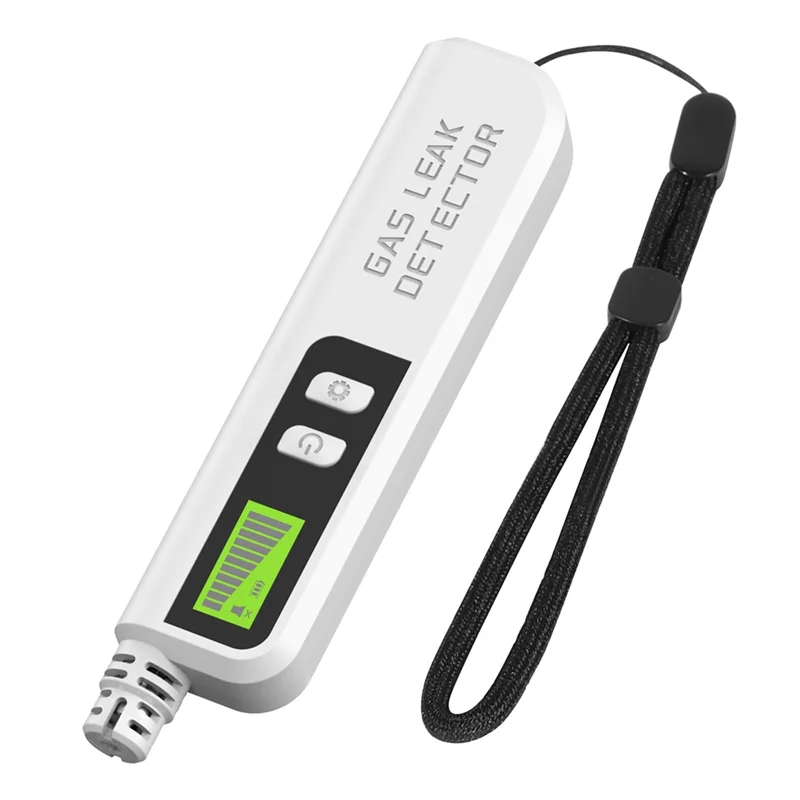 AA87 可燃性ガス検知器可聴アラーム付きミニハンドヘルド天然ガススニファーガス漏れ検知器テストホワイト
