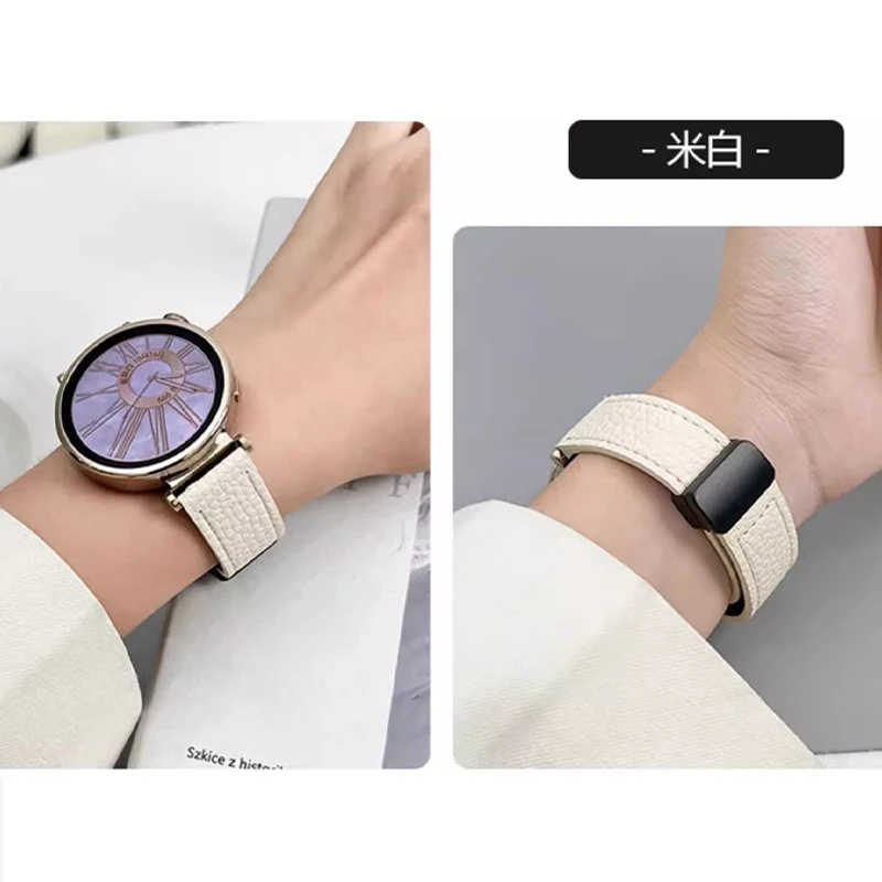 สายหนัง18มม. สำหรับนาฬิกา Huawei GT 4สายรัดข้อมือ41มม. สายรัดข้อมือสำหรับ Huawei GT4