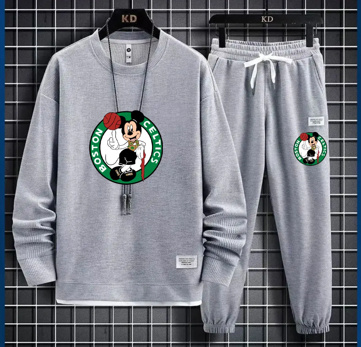 أحدث العلامات التجارية الأكثر مبيعًا لعام 2025 عبر الحدود مطبوعة للربيع والخريف طقم هوديي رياضي للسيدات طقم ديزني ميكي للجنسين #6